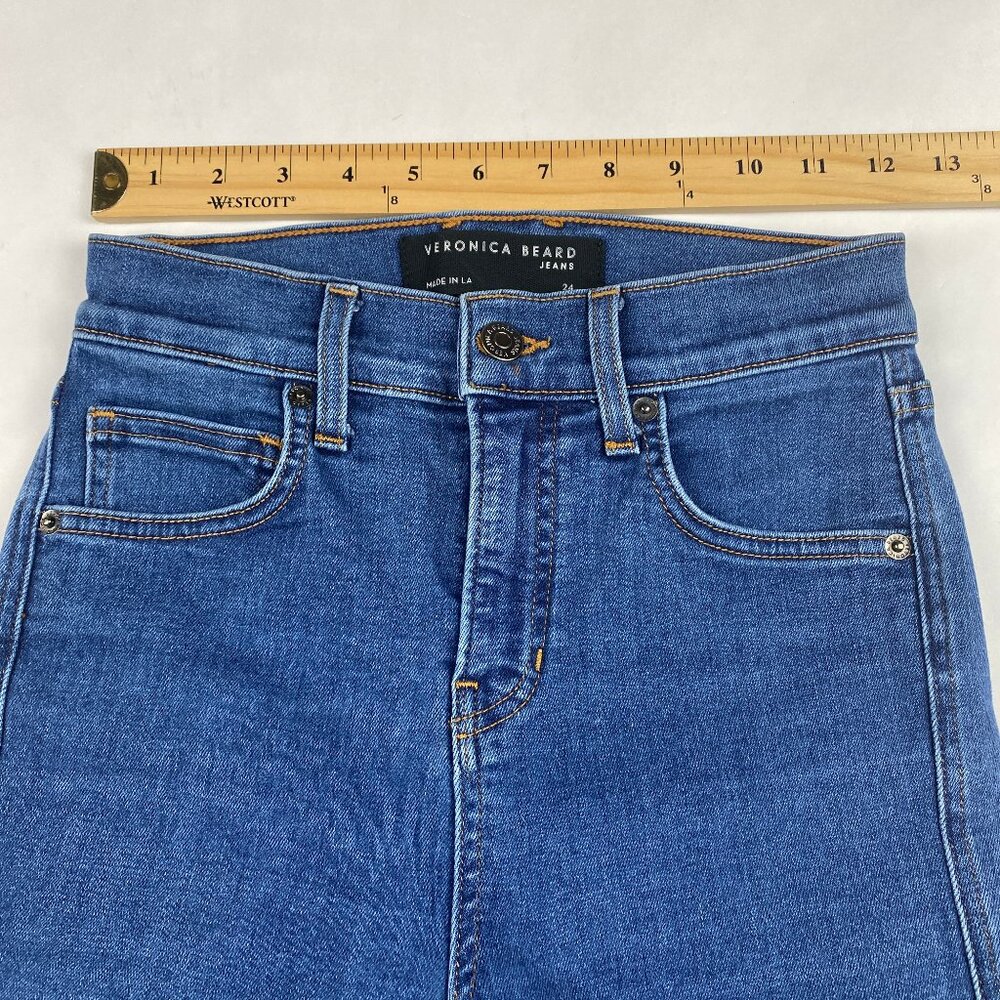 Veronica Beard Flare Jeans Women Size 24 Blue - Flaw - Picture 9 of 14